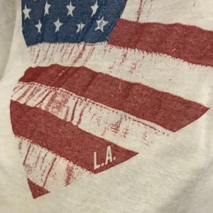 Heart shaped American flag crop top